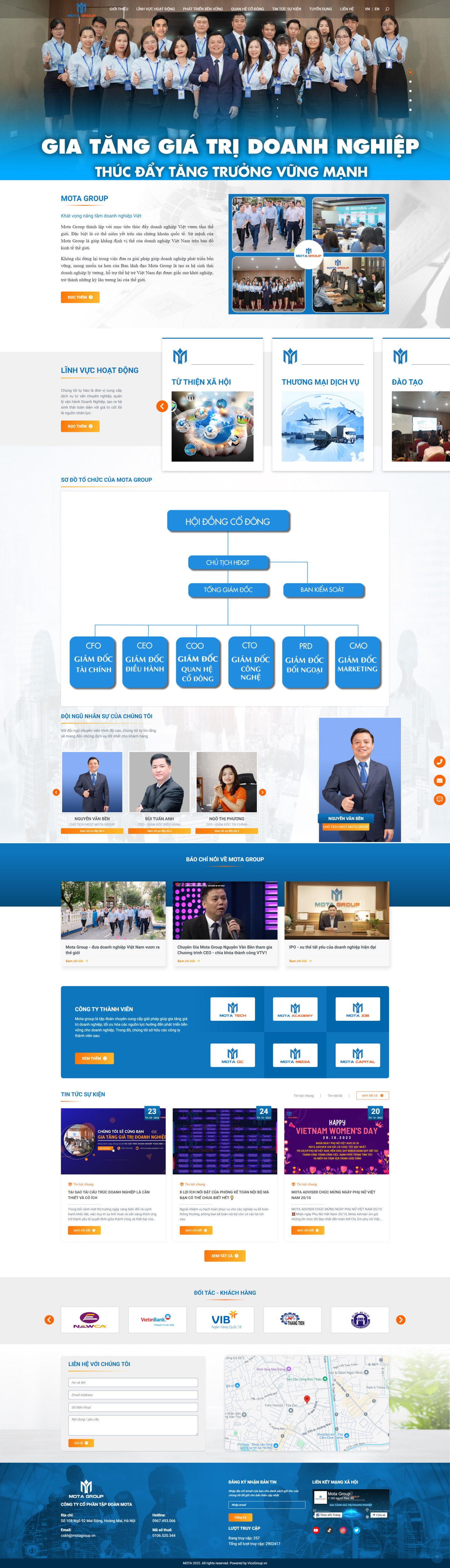 Website dịch vụ Motagroup