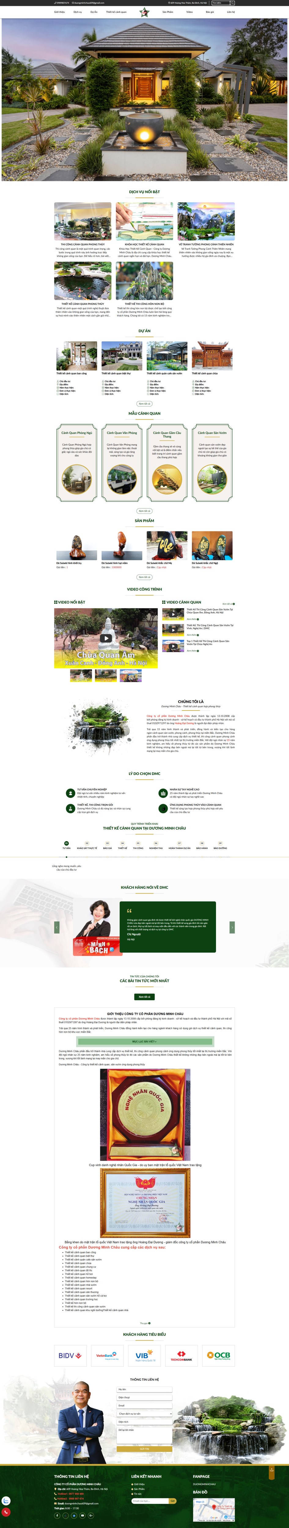 Website thiết kế thi công cảnh quan Dương Minh Châu